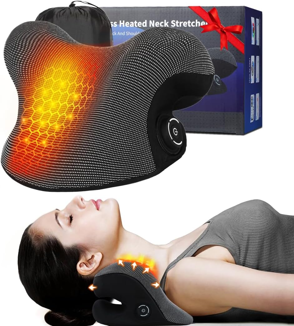 Wireless Cordless Neck Cervical Traction Device with Graphene Heating Pad W77021