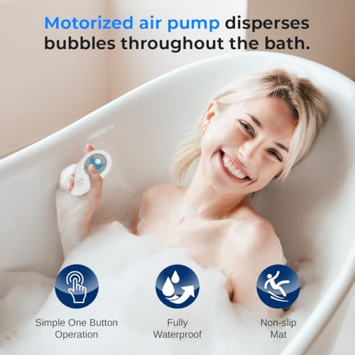 Portable Spa Bubble Bath Massager with Suction Cup Bottom I217470