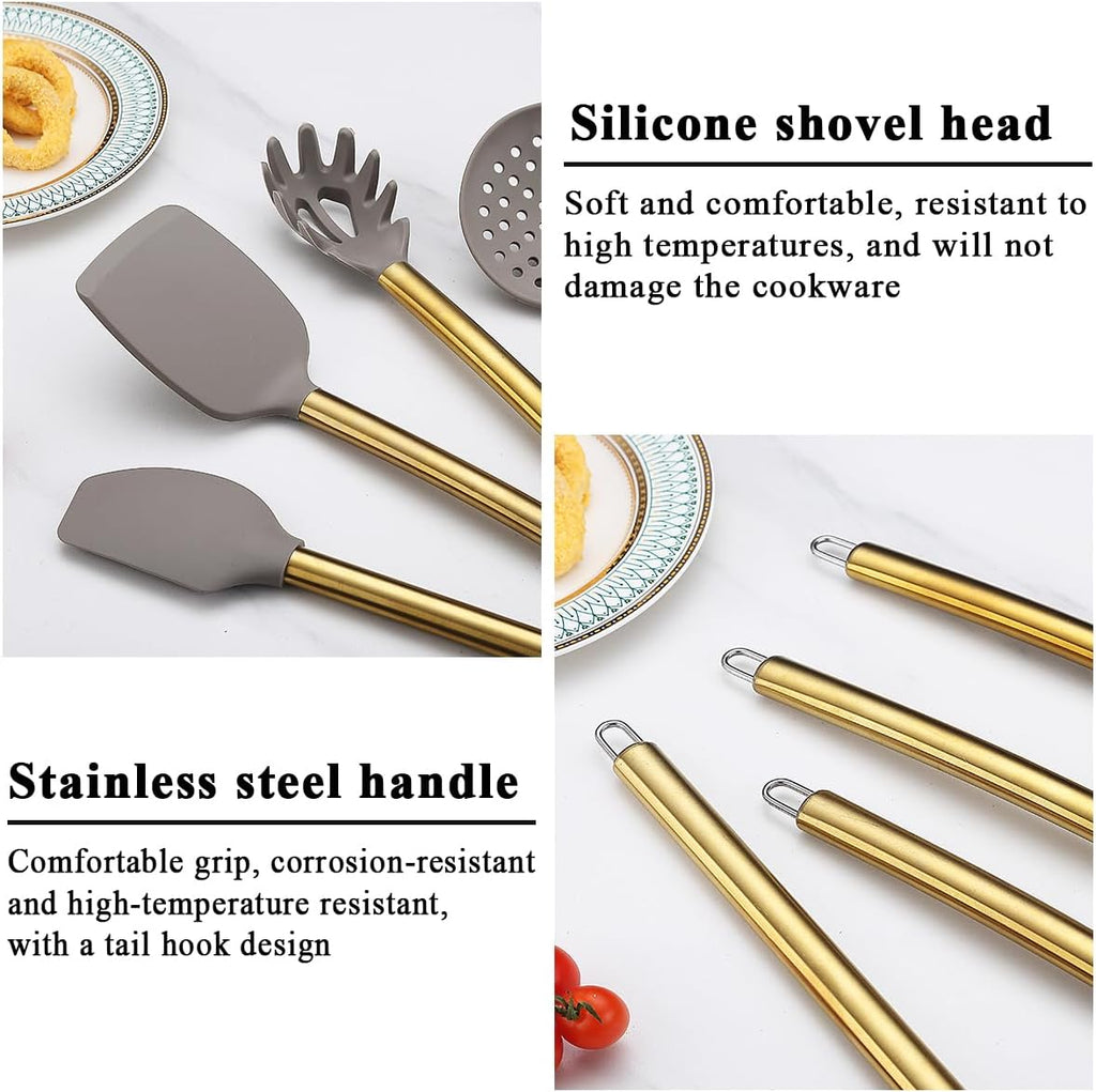 38 Piece Silicone Non-Stick Kitchen Utensils Set with Utensil Rack K709