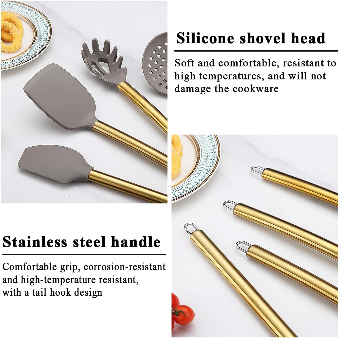 38 Piece Silicone Non-Stick Kitchen Utensils Set with Utensil Rack K709