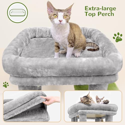 Light Grey Heavy Duty Cat Tower with Scratching Post I602380