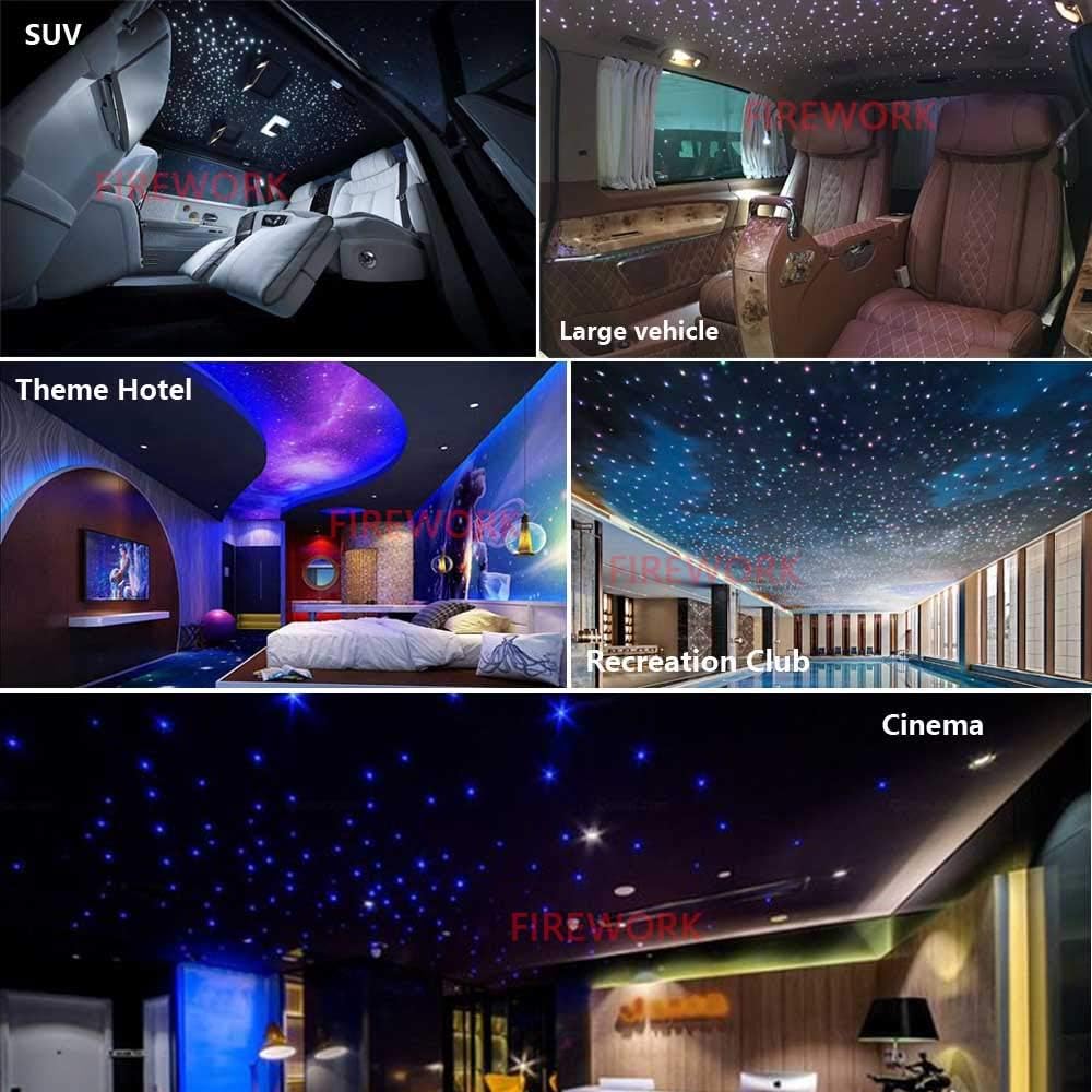 16W RGBW LED Fiber Optic Star Ceiling Light Kit S9841