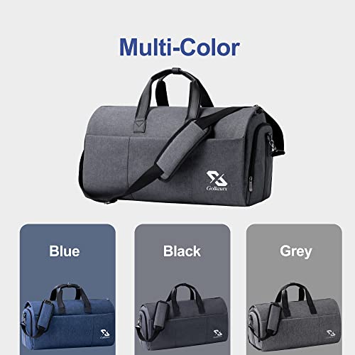 Convertible Garment Bag with Shoe Compartment, Detachable Shoulder Strap E400