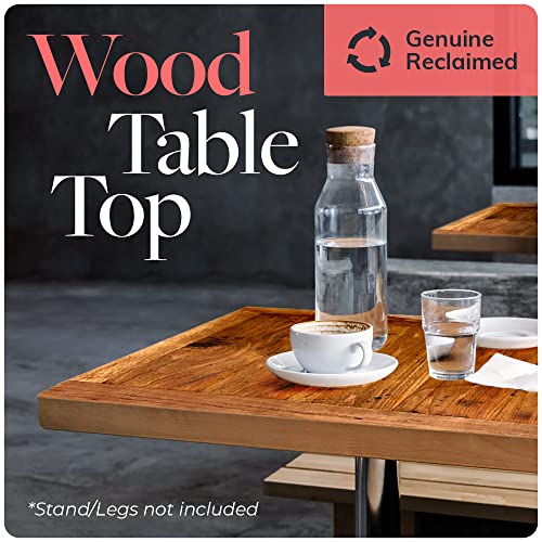 Reclaimed Wood Table Top with Metal Edge, 24" x 48" E4115