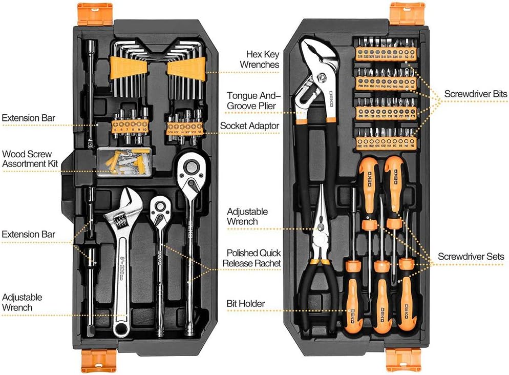 192 Piece Mechanics Tool Set with Plastic Storage Case K984