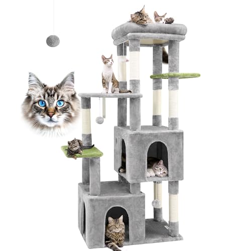 Light Grey Heavy Duty Cat Tower with Scratching Post I602380