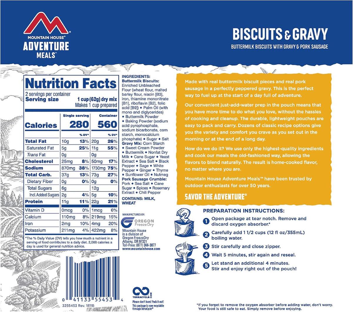6-Pack Freeze Dried Biscuits & Gravy I495978