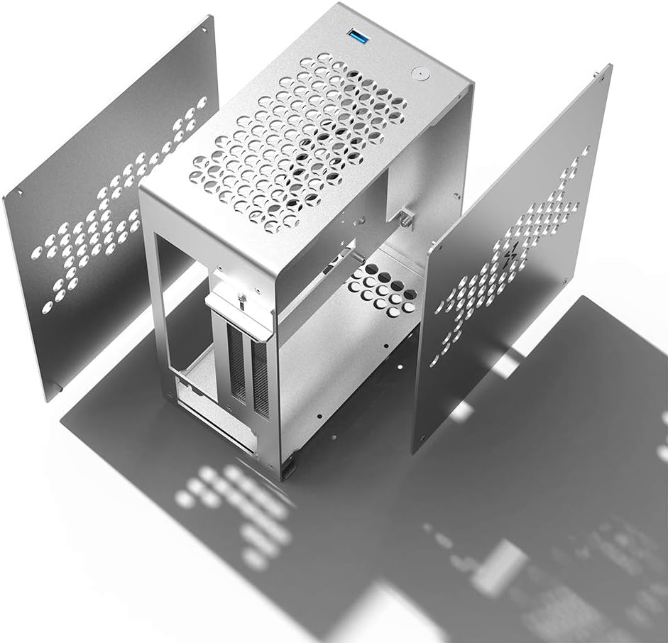 Mini-ITX Aluminum PC Case with PCI-E Riser Cable L51262