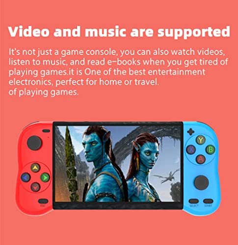 5.1-inch Handheld Game Console Built-in 12000 Games (Bluered) H934