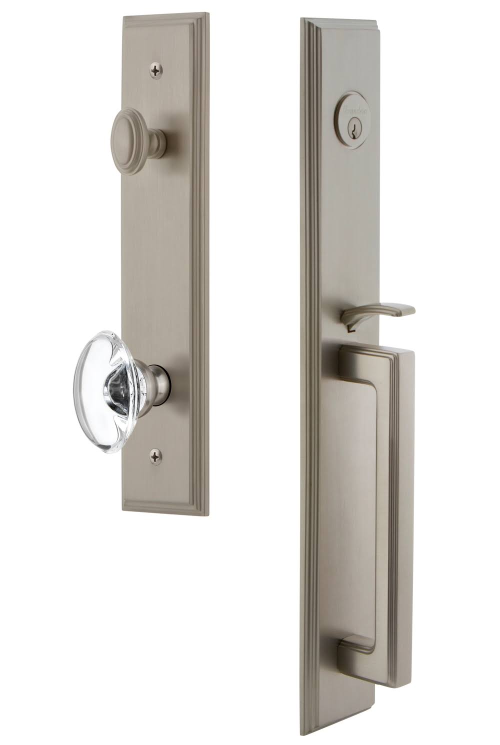 D Grip and Provence Knob-Satin Nickel R9678