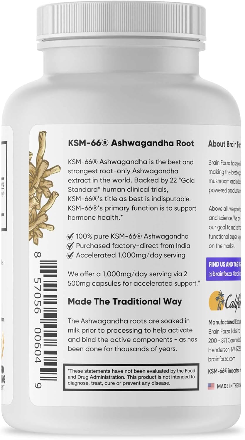 Organic Ashwagandha Root Extract, 1,000mg, 90 Capsules C305231