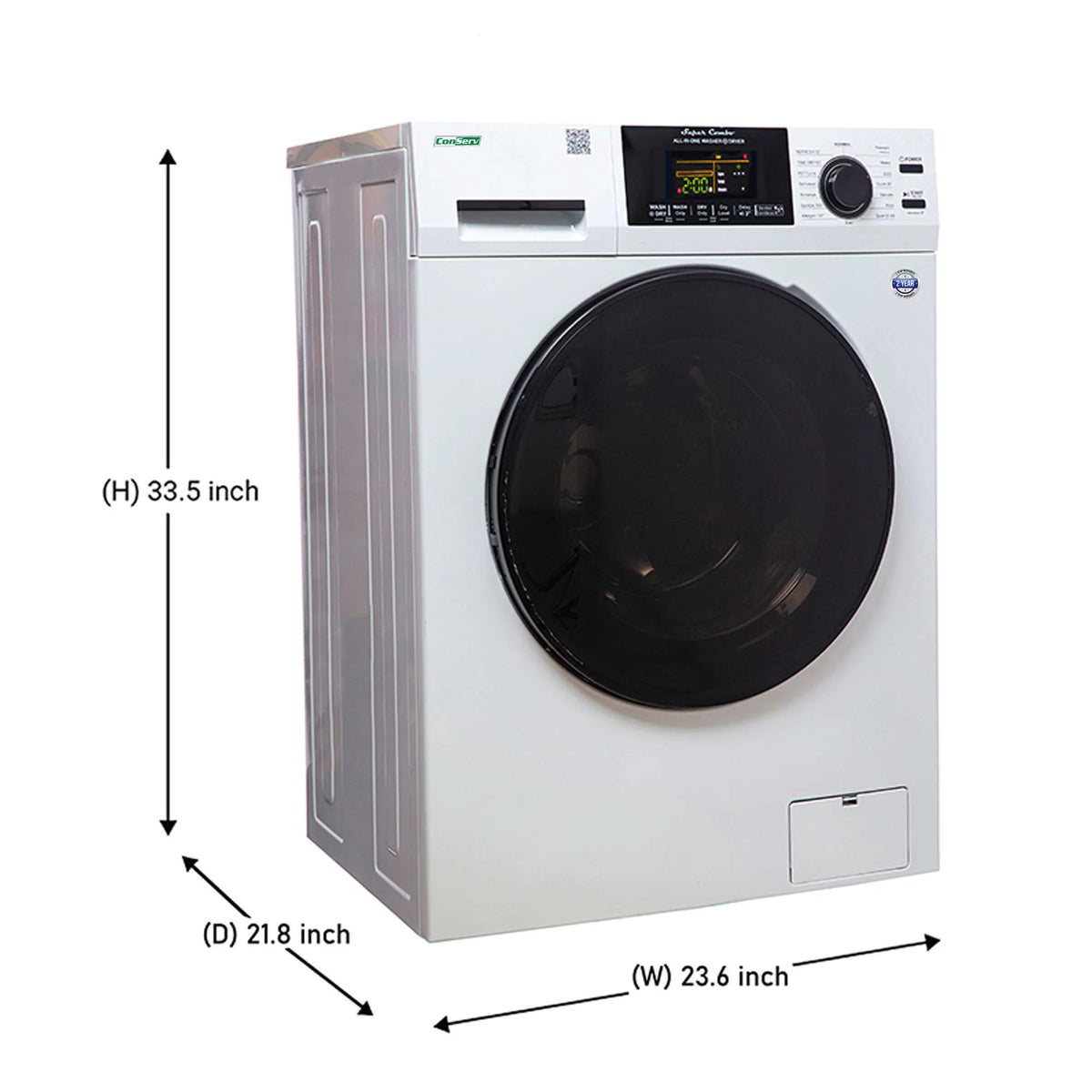 15 lbs Compact Combo Washer Dryer in White Z336628