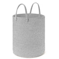Pink Woven Cotton Rope Laundry Basket Hamper J165435