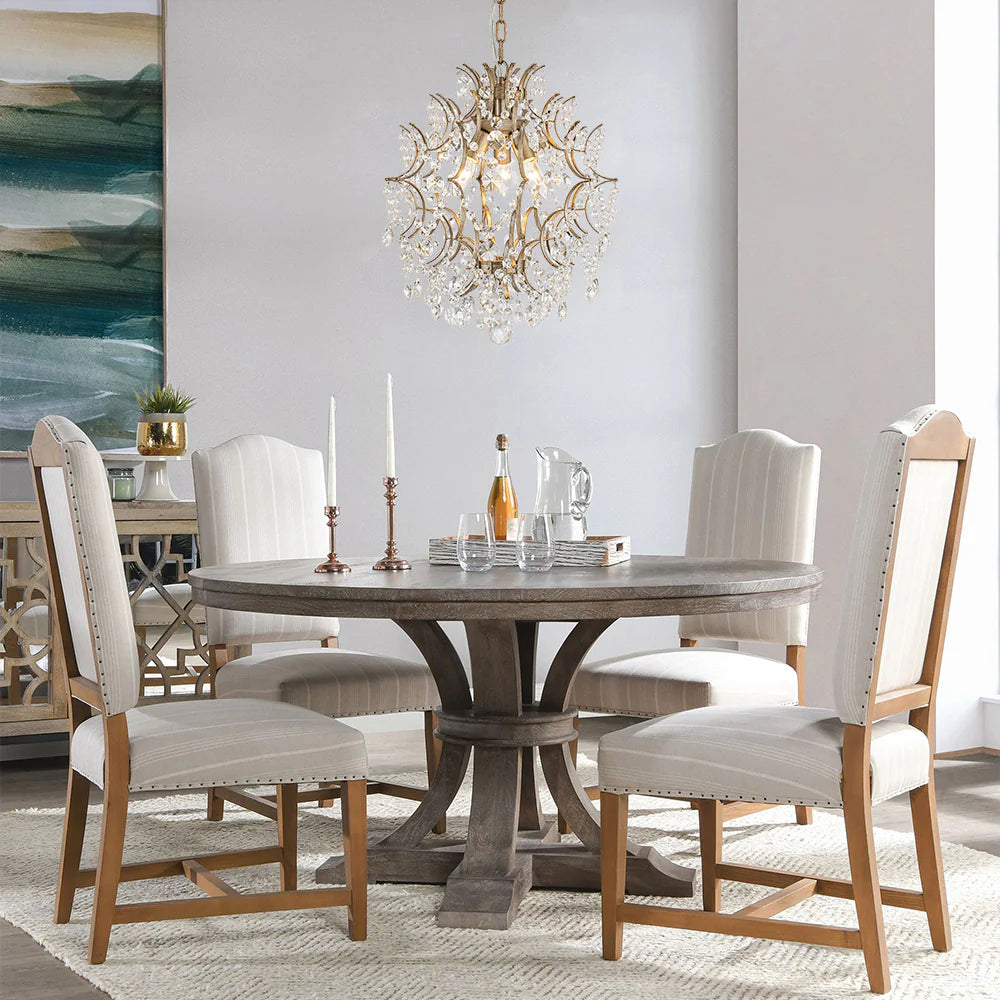 3-Light Tiered Cluster Crystal Beads Chandelier D184748