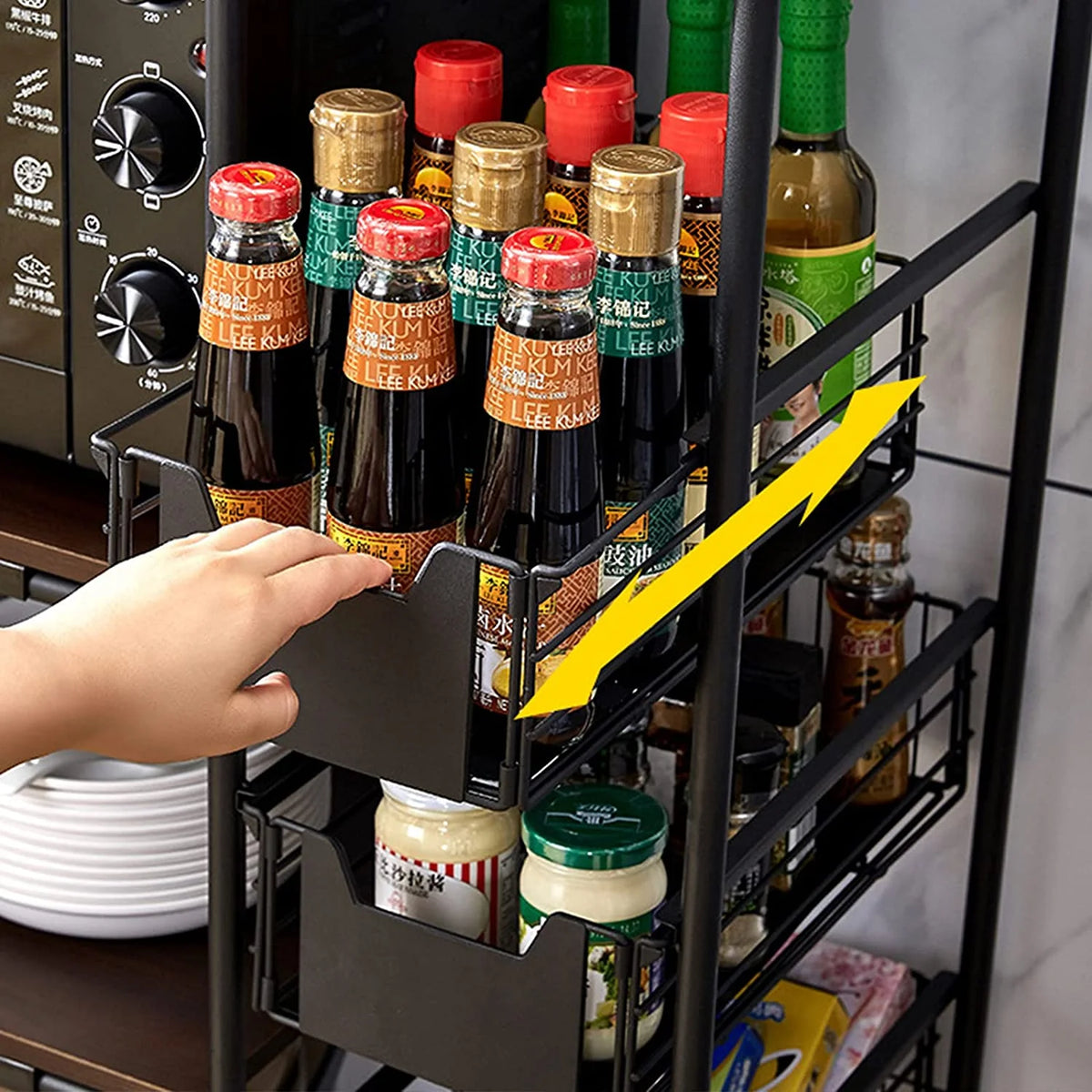 4-Tier + 5-Tier Utility Storage Shelf for Microwave Oven Baker Rack P2487