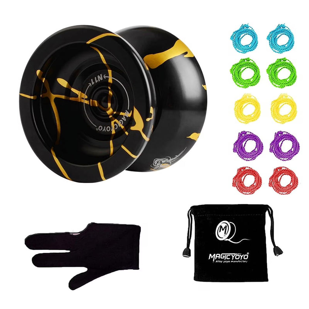 Alloy Aluminum Yoyo Ball with Bag, Glove and 10 Strings K954849