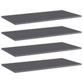 Floating Bookcase Gloss Gray 4 Shelves K480