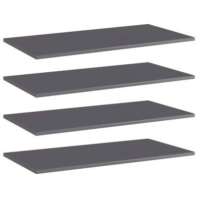 Floating Bookcase Gloss Gray 4 Shelves K480