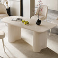 70.86'' Oval White Dining Table E733