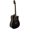 Black Acoustic Dreadnought Cutaway Guitar with Spruce Top Q891