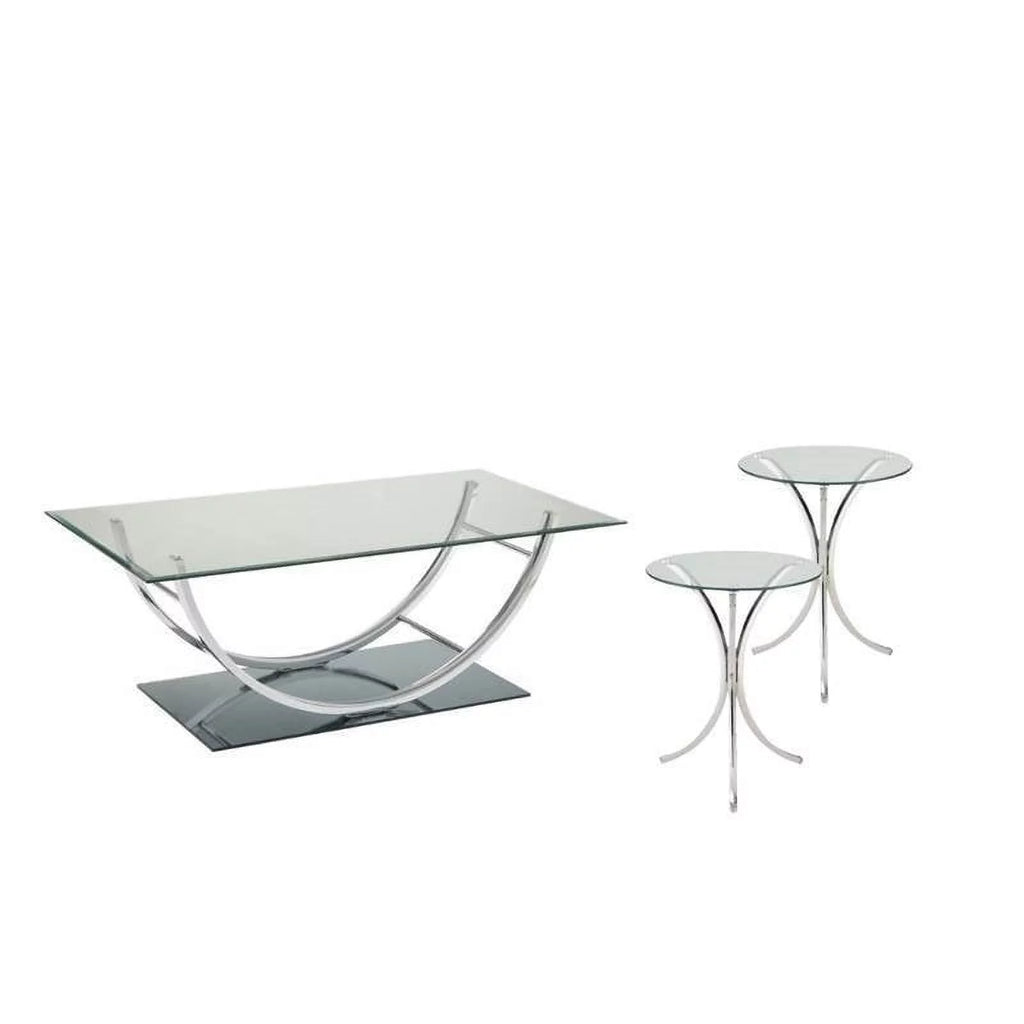 3 Piece Coffee Table Set with 2 End Table U845517