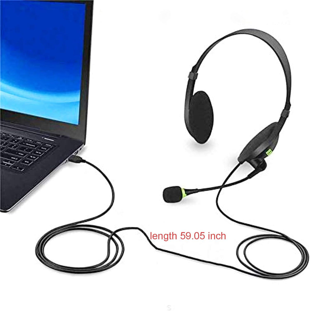 4 Pack Noise Cancelling Computer Headphones with Microphone L51633