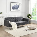 Dark Grey Convertible Linen Sofa Bed O239