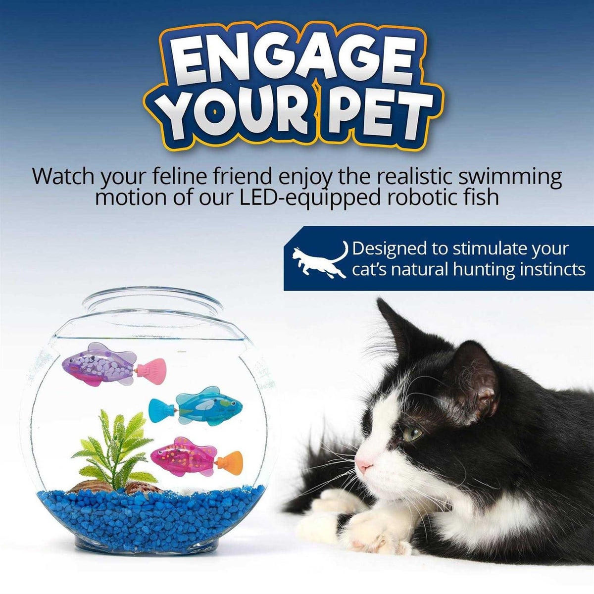 Interactive Cat Toy LED Fish 3-Pack J93254