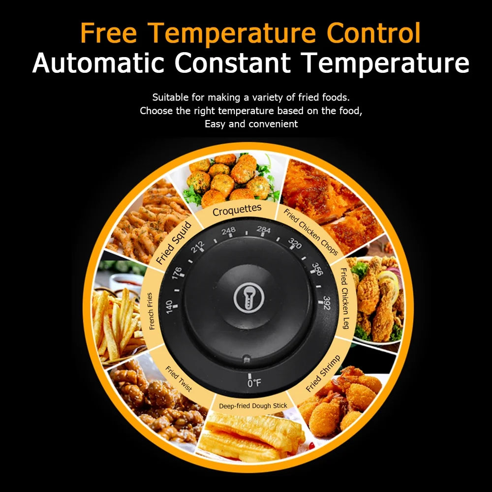 6.3QT 2500W Stainless Steel Electric Deep Fryer K52746