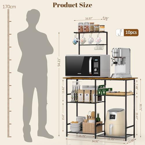 6-Tier Kitchen Baker's Rack with Storage Y57731