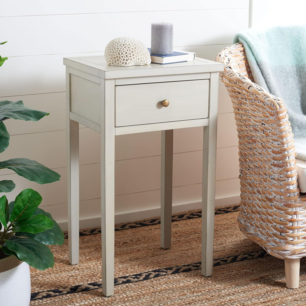 French Grey End Table K7890