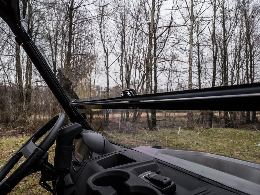 Scratch Resistant Flip / Fold Down 2-in-1 Windshield for Polaris Ranger XP 1000, 1/4 Thick Polycarbonate F1337