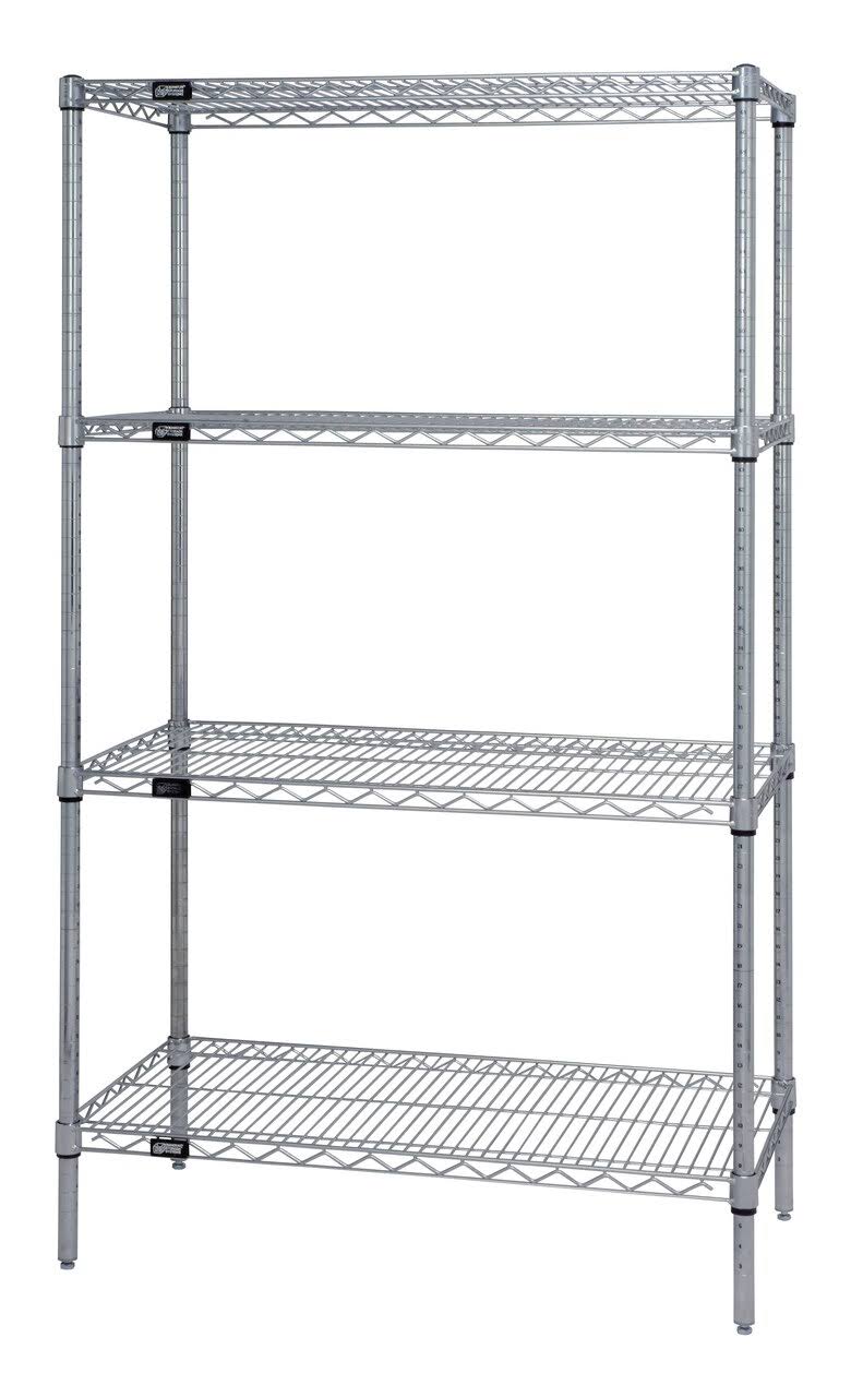 Wire 4 Shelf Starter Kit Stainless D686492