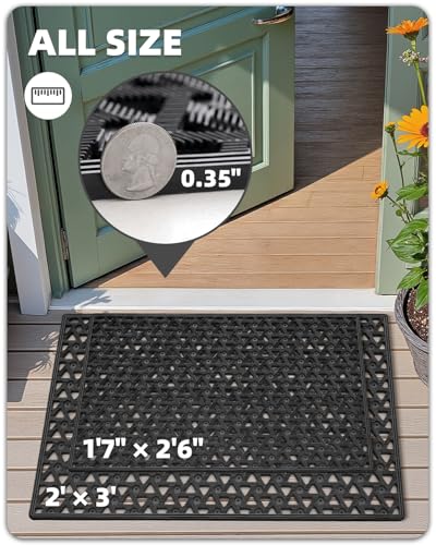 Green 19"X30" Rubber Door Mat T221