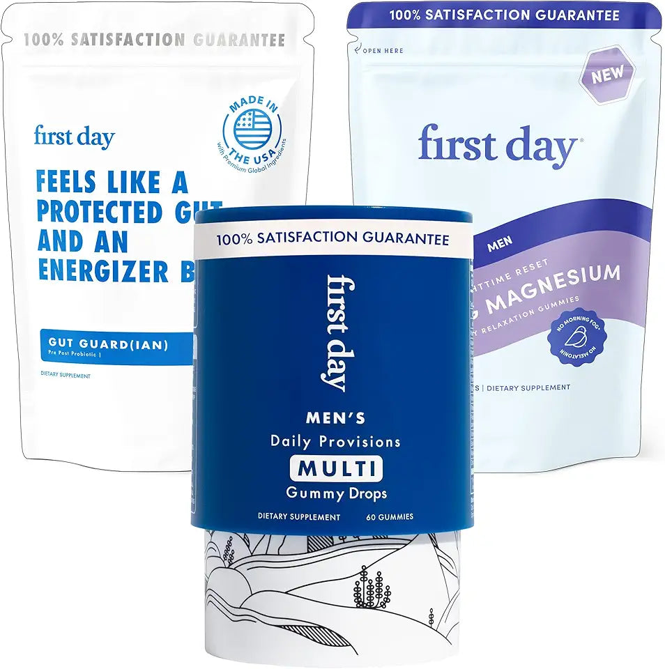 Men’s Wellness Bundle with Multivitamins, Tribiotics & Magnesium Gummies D36573