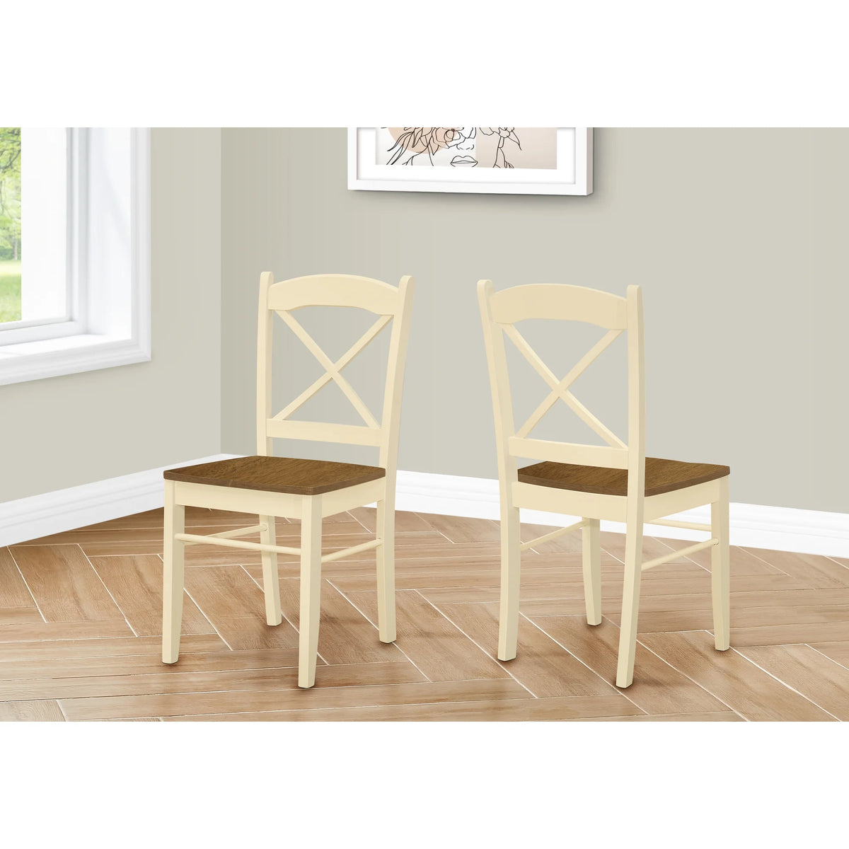 Wooden Transitional Dining Chairs, 2-Piece M983550