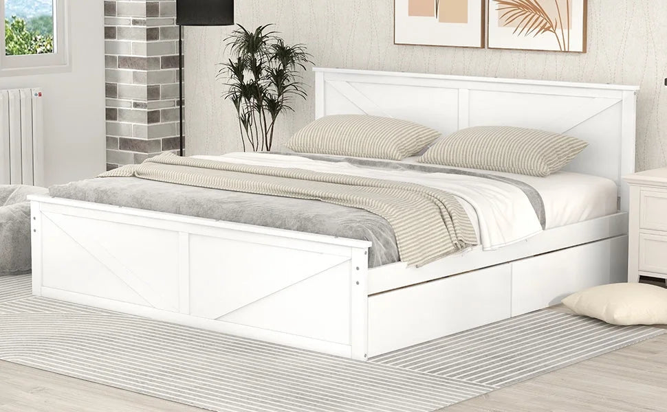 Wooden Platform Bed A624826