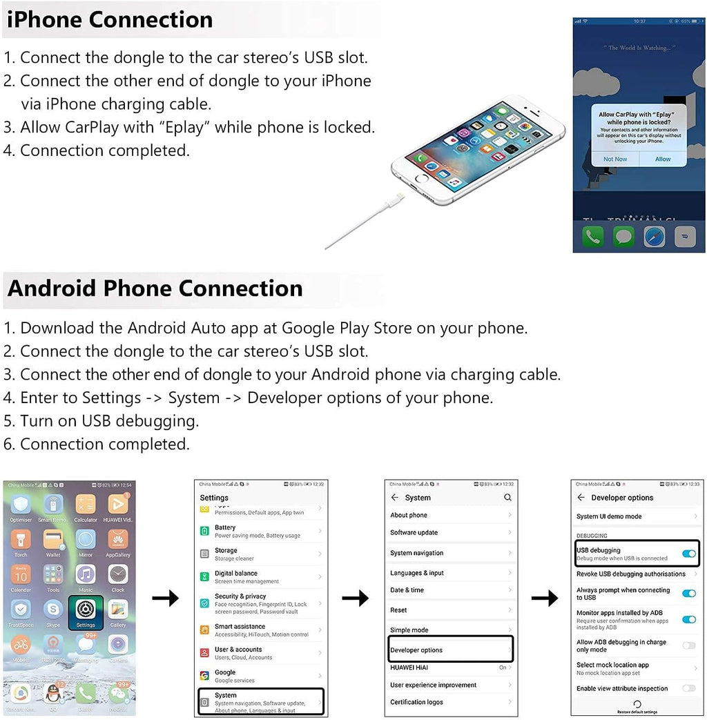 USB Dongle for Android Auto and Car Play Car Radio A1166