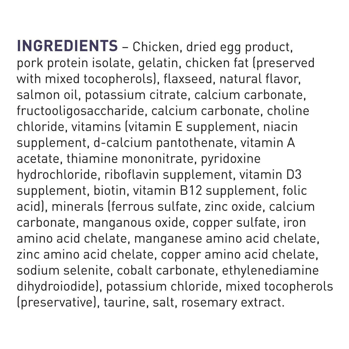 Chicken Formula Dry Cat Food B137
