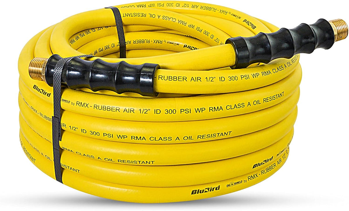 1/2" x 100' Class A Rubber Air Hose with Brass Fittings C66505