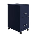 Navy 2 Drawer Metal Mobile File Cabinet J801591