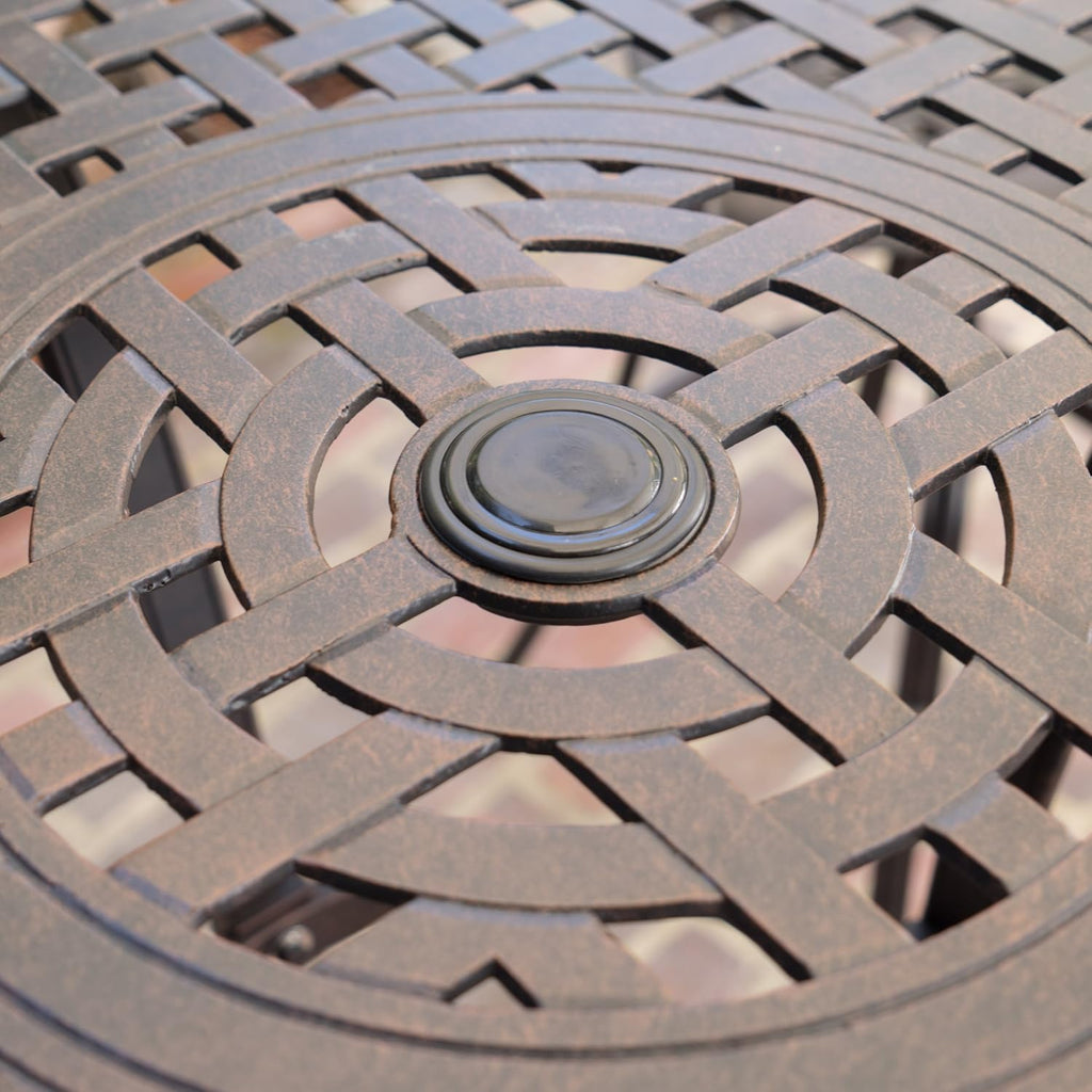 Bronze Cast Aluminum Round Bar Table C725199