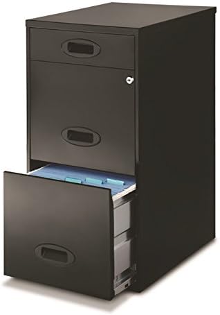 3 Drawer Metal File Cabinet Black J62019