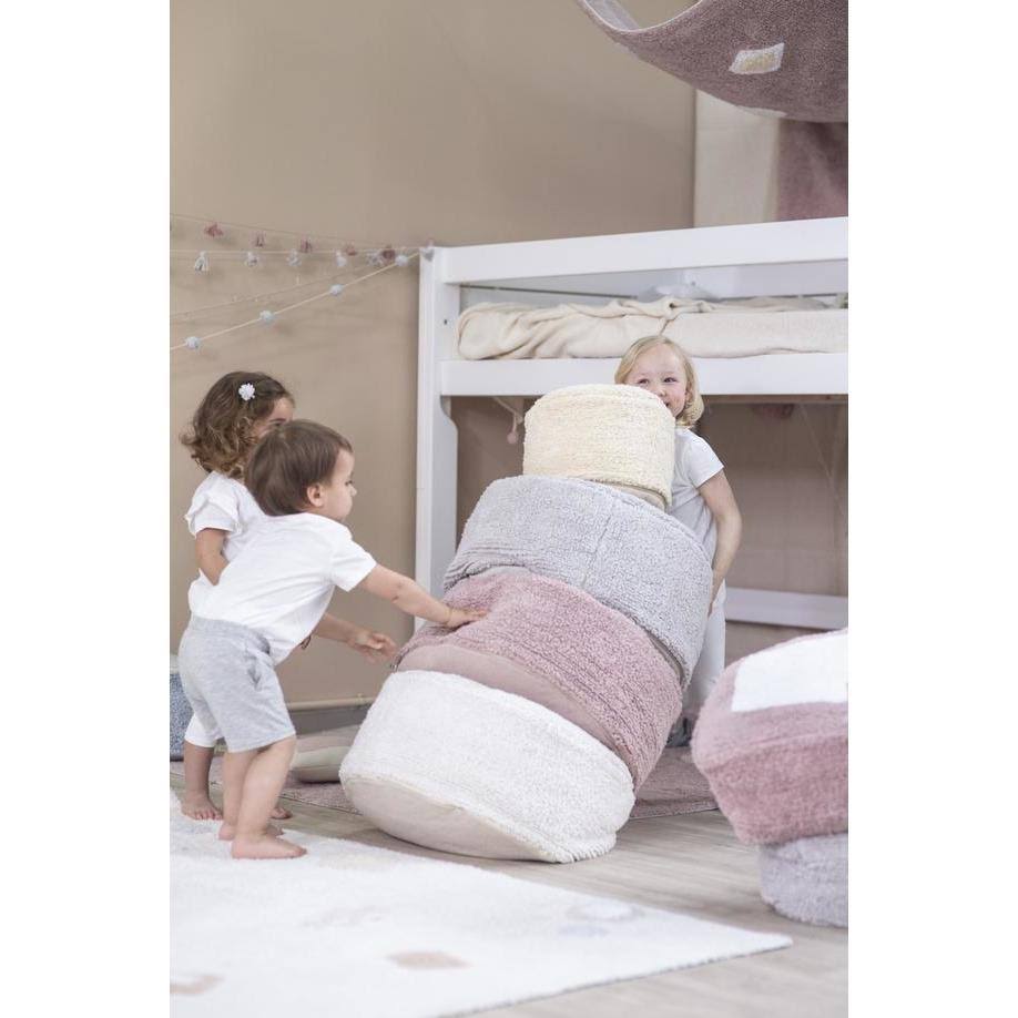 Pearl Grey Pouffe B15825