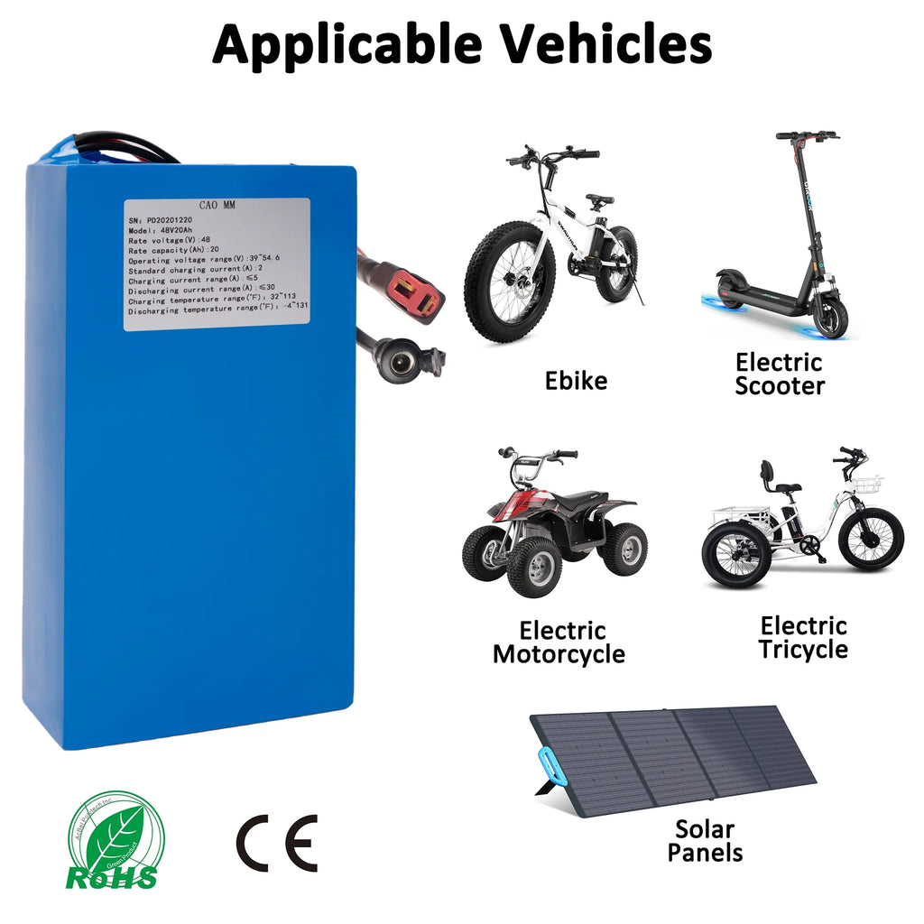 48V 20Ah Lithium Battery with Charger V678