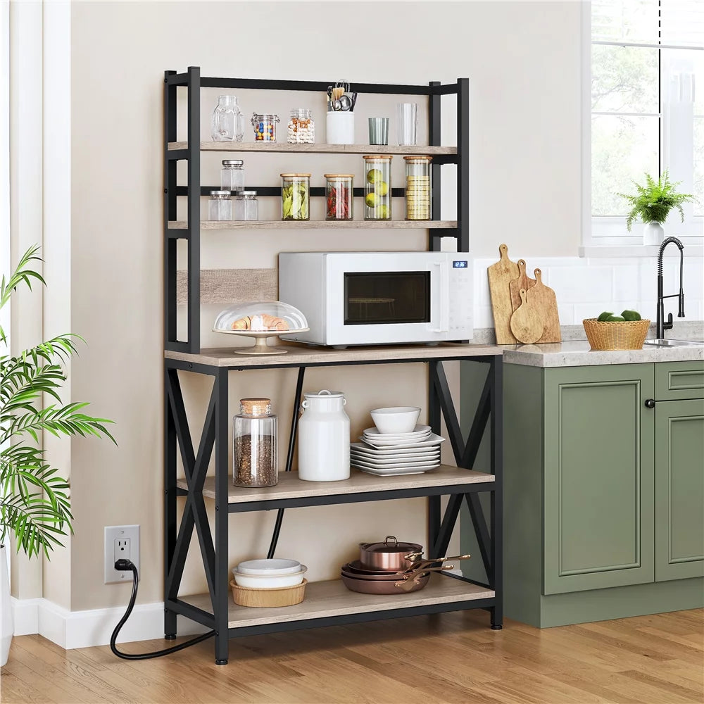 5-Tier Kitchen Baker's Rack with Hutch X463285