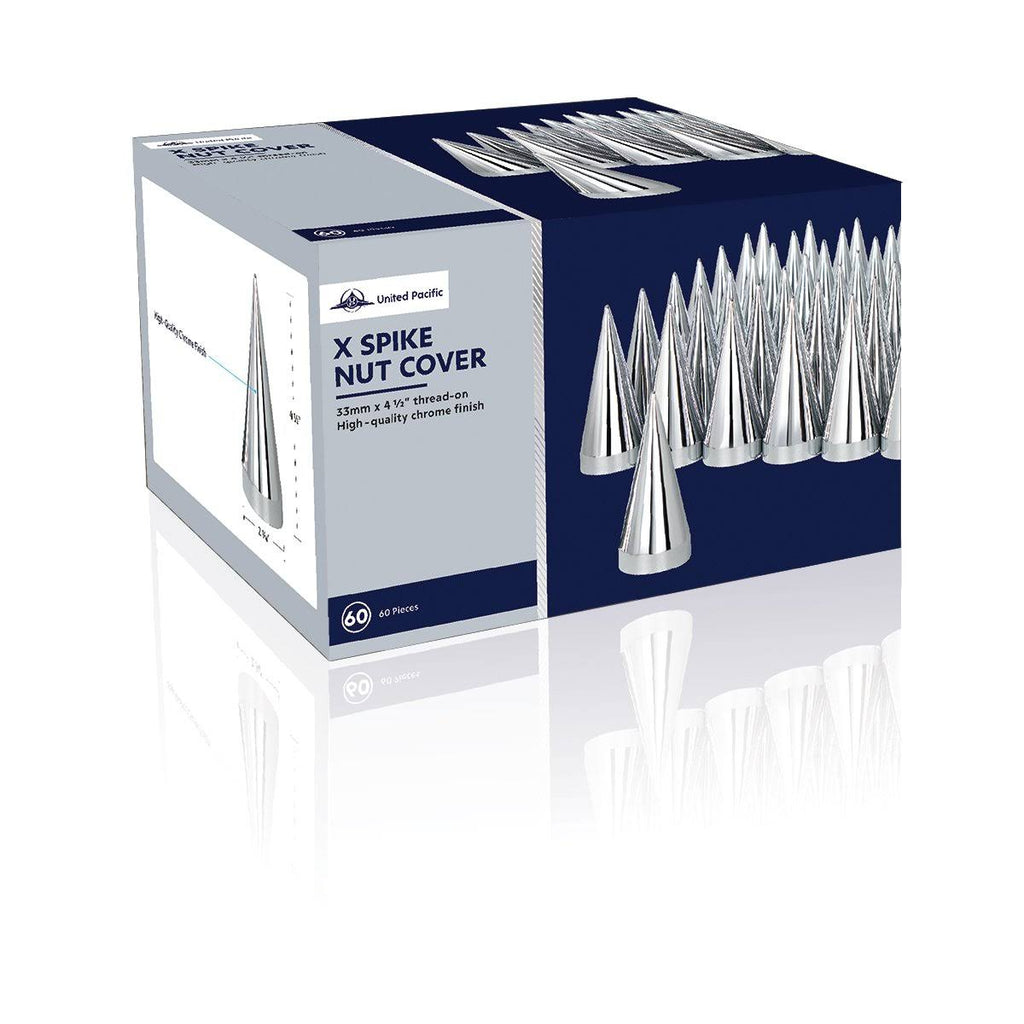 60 Pack Chrome Plastic Spike Nut Cover S478940