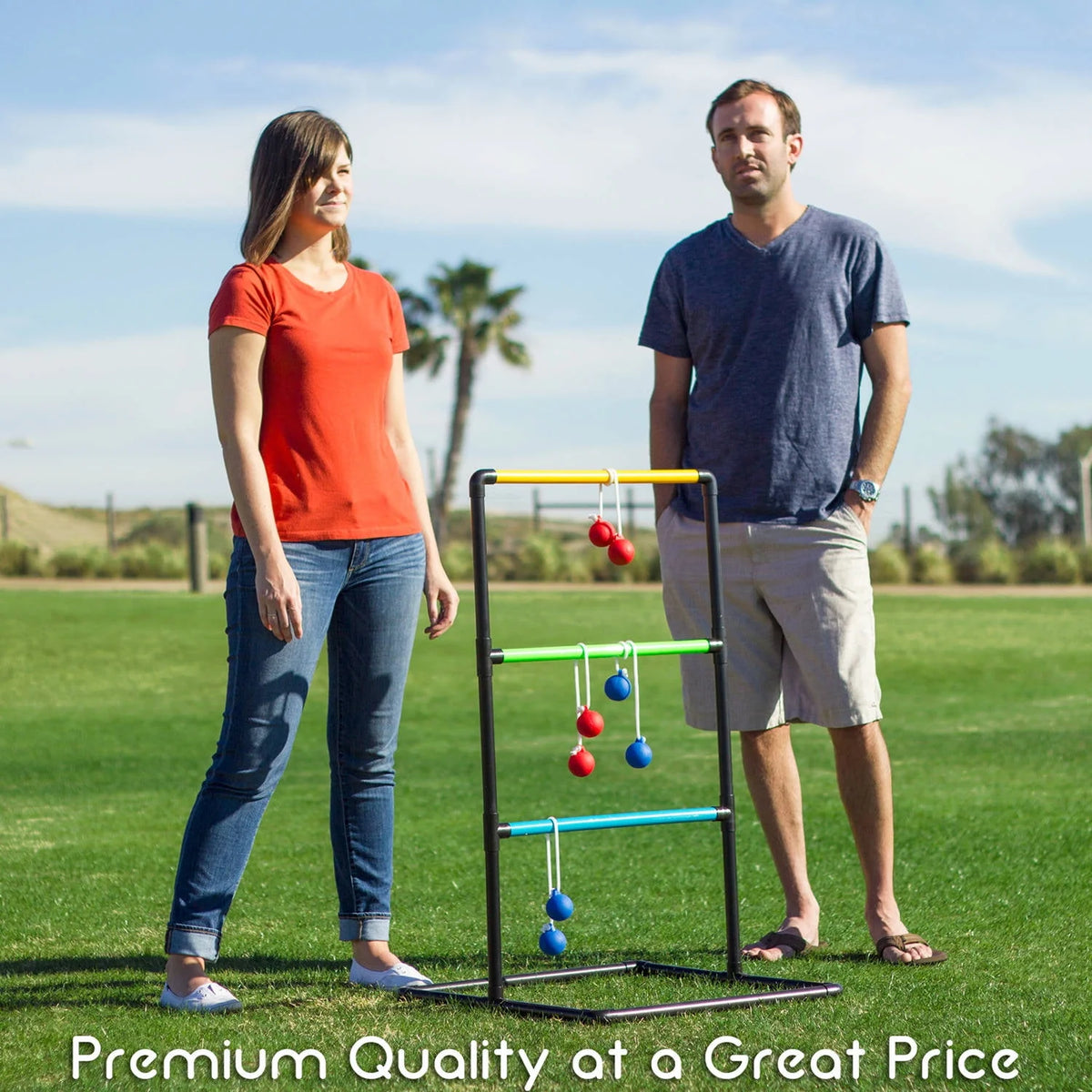 Ladder Toss Game with 6 Bolo Balls V5381