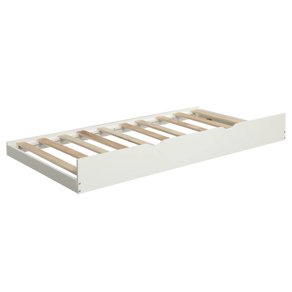 Solid Wood Daybed with Trundle White N70555
