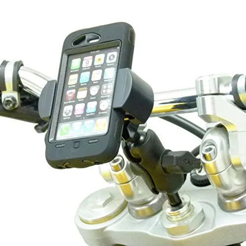 Motorcycle Fork Stem Yoke Mount with Smartphone Holder W58112